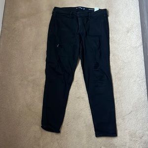 Black ripped hollister jeans